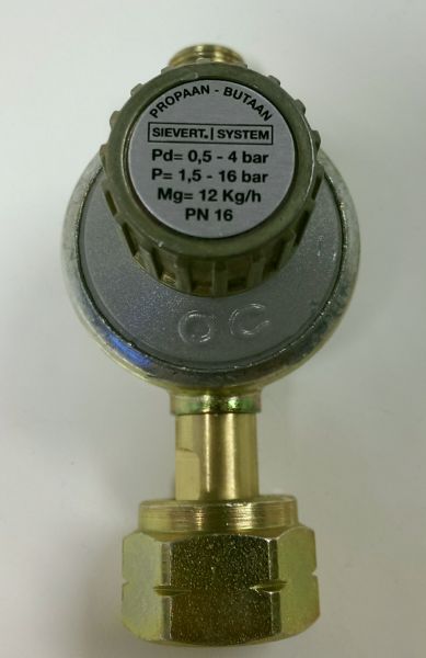 Gaasiregulaator keermega 0.5 - 4bar 12kg/h - reguleeritav